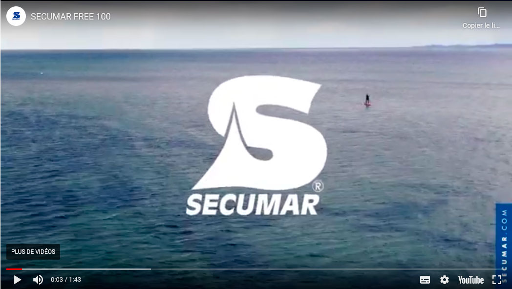 Vidéo du gilet gonflable Free 100 de chez Secumar